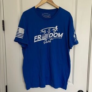 Grunt Style Men's Freedom Graphic Shirt Blue XL